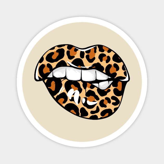 Leopard Lips Magnet by Artizto